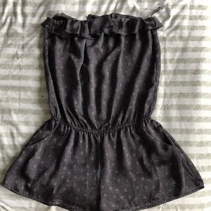 Strapless Silky Romper